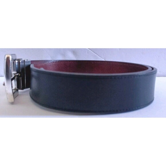 Fossil Reversible Belt Men's Black Brown Size 35 Center Hole Dress Work Belt - Picture 7 of 9